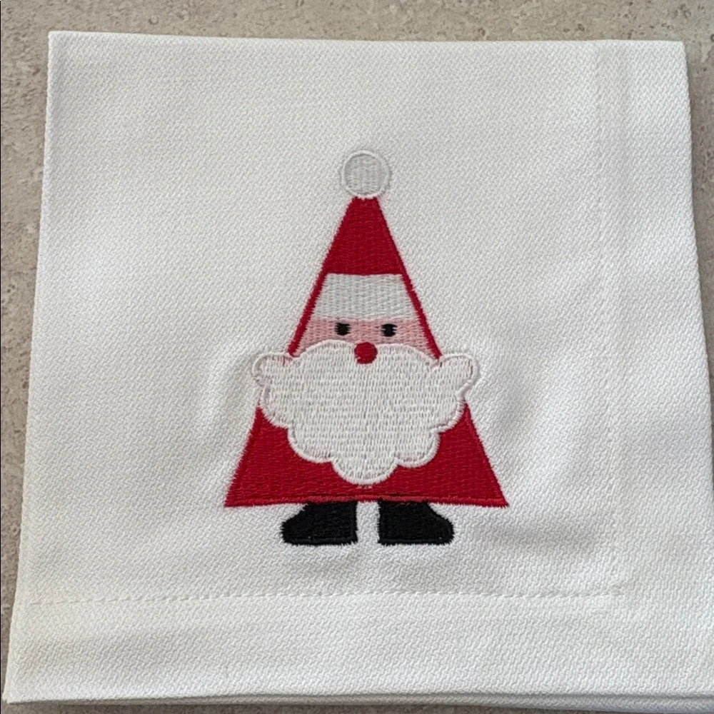 NWT Crate&Barrel Santa Cocktail Napkins